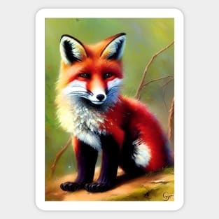 CUTE FOX CUB Sticker